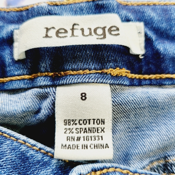 Refuge Womens Blue Denim Mini Short - Picture 3 of 3